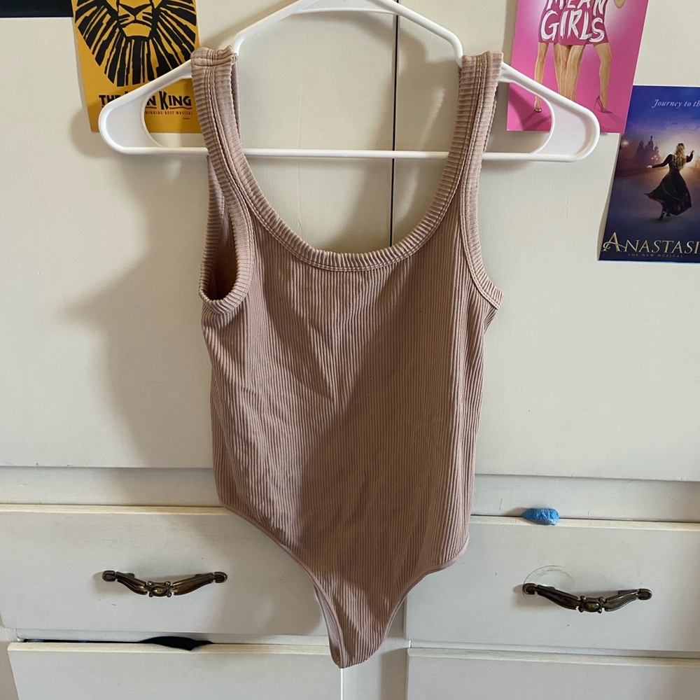 Nikibiki Ribbed Tan Bodysuit